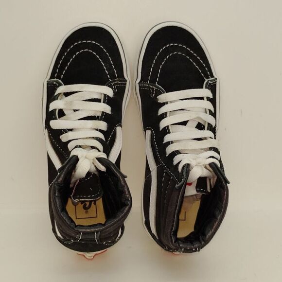 VANS Off the Wall Boys Pre-owned Black Suede Hi-Top Sneakers - sz. 1 1/2 - Picture 4 of 7